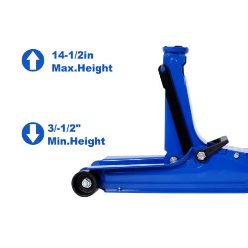 Heavy-Duty Steel Racing Floor Jack 2.5 Ton Blue D722