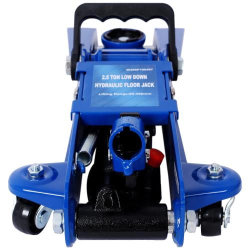 Heavy-Duty Steel Racing Floor Jack 2.5 Ton Blue D722