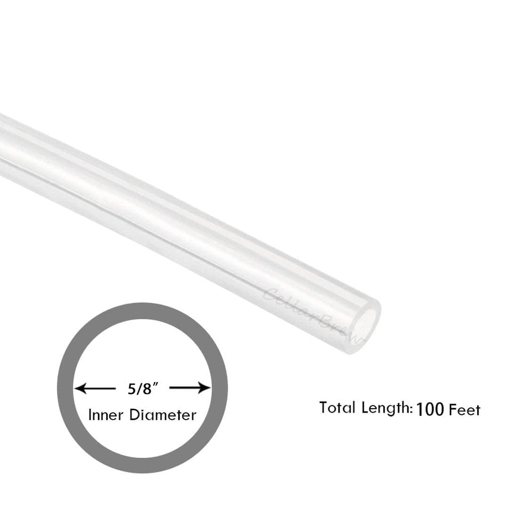 5/8" ID Food Grade Silicone Tubing 100 Feet W80339