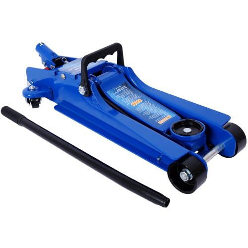 Heavy-Duty Steel Racing Floor Jack 2.5 Ton Blue D722