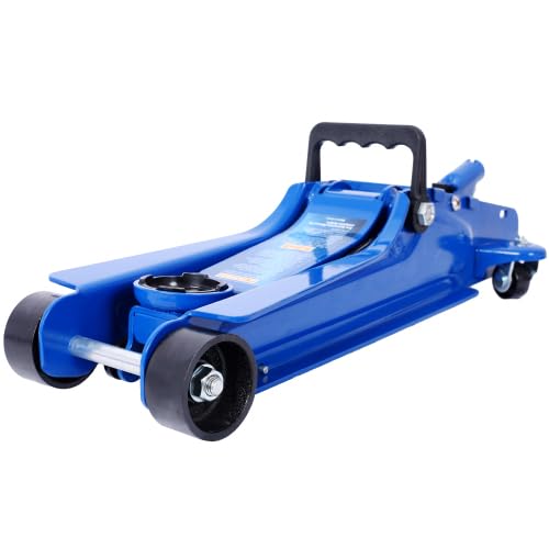 Heavy-Duty Steel Racing Floor Jack 2.5 Ton Blue D722