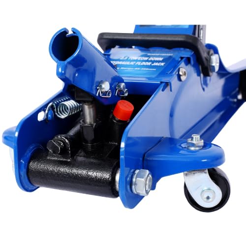 Heavy-Duty Steel Racing Floor Jack 2.5 Ton Blue D722