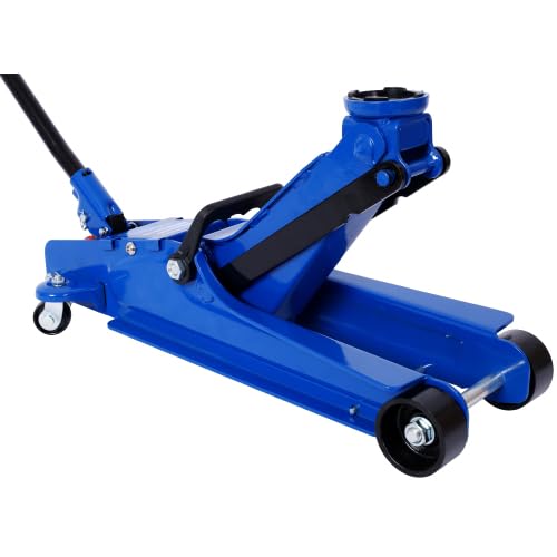 Heavy-Duty Steel Racing Floor Jack 2.5 Ton Blue D722