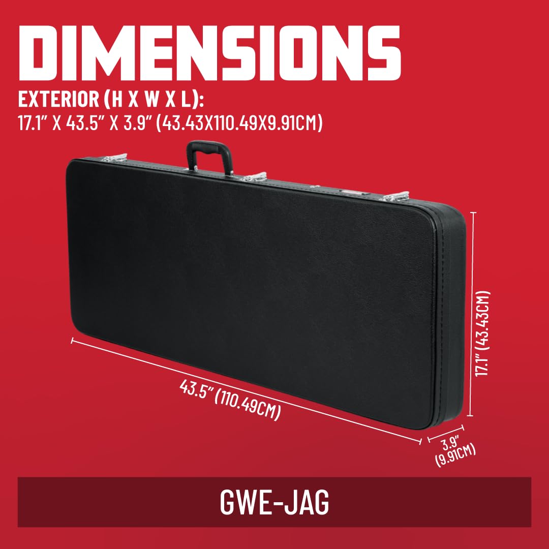Hard-Shell Wood Case for Jaguar Style Guitars V938