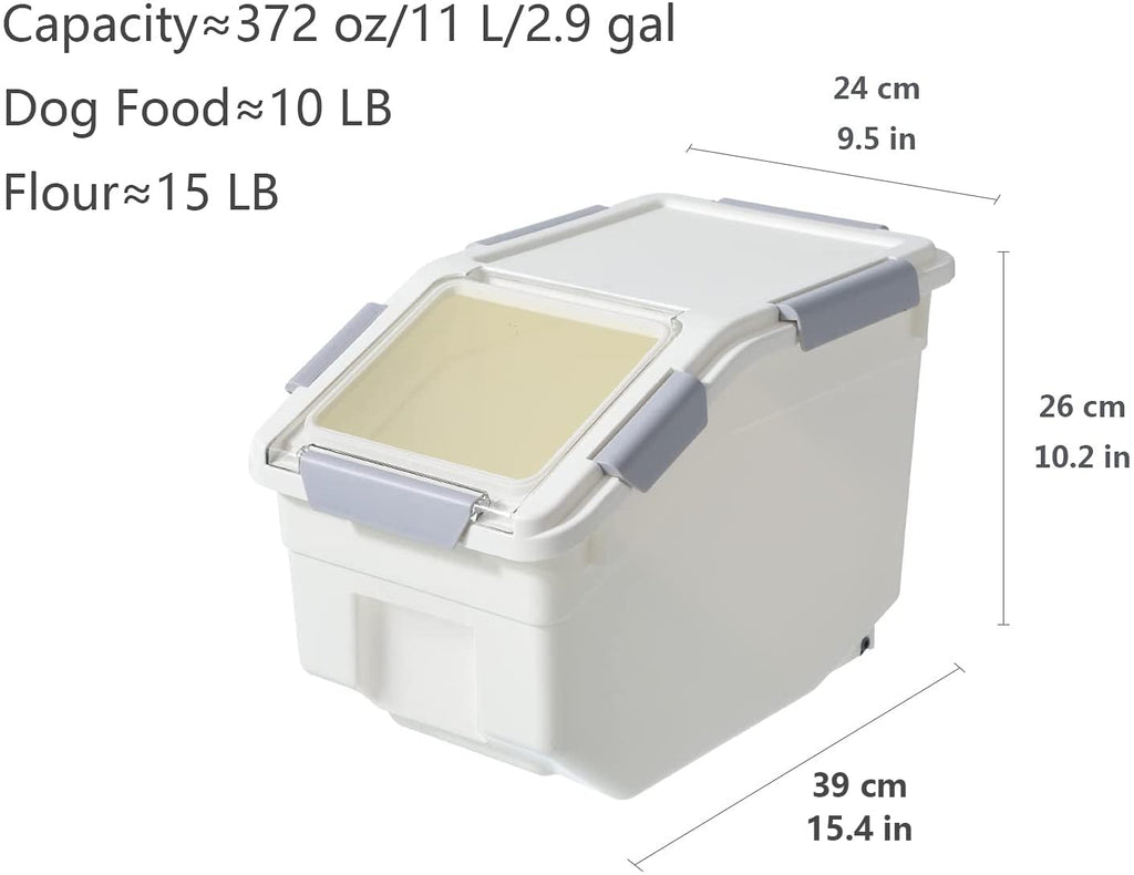 2 Pack Airtight Pet Food Storage Container with Scoop 10 LB L921
