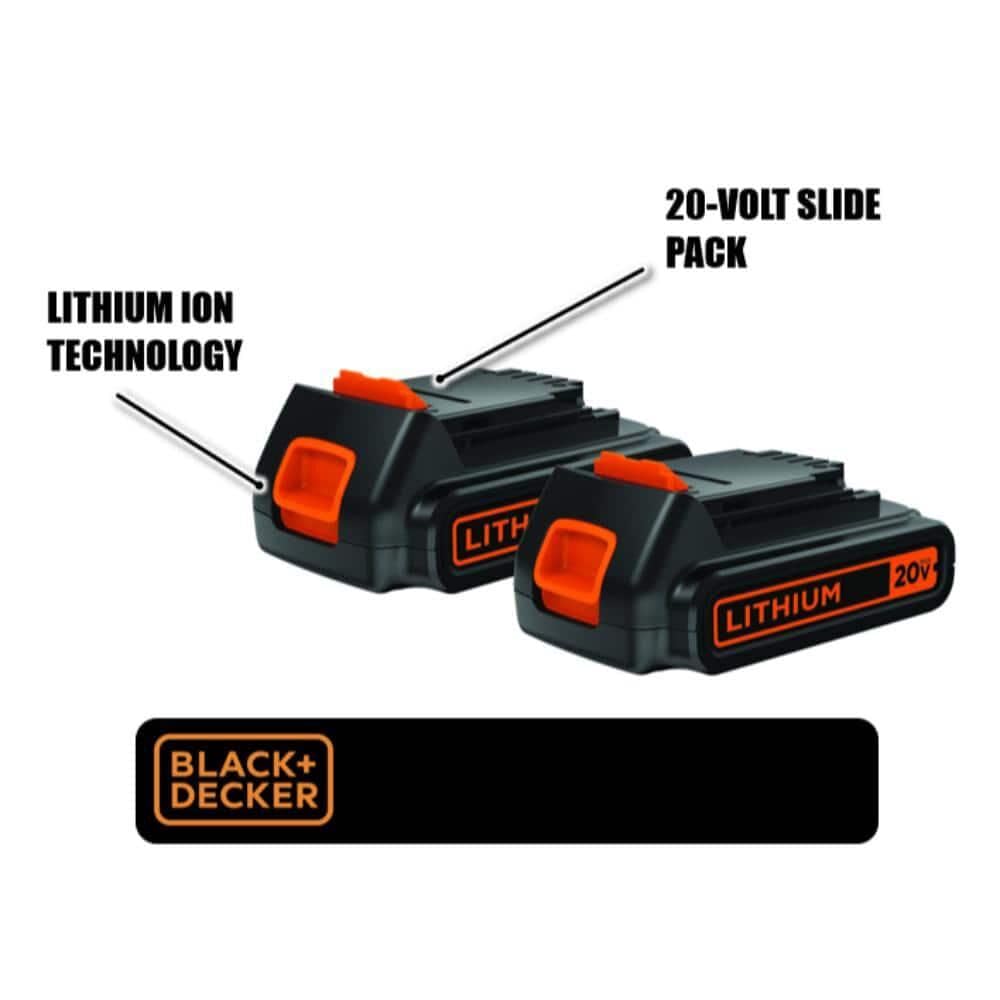 20V MAX 1.5 Ah Lithium Ion Battery, 2 Pack Z179