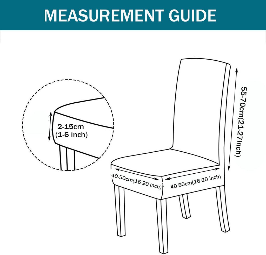 Waterproof Stretch Leather Dining Chair Covers Set of 6 Black G24741