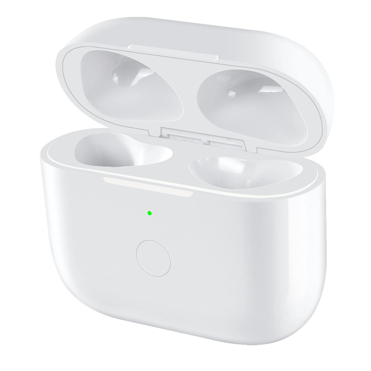 White Wireless Charging Case Replacement with Bluetooth Pairing Sync Button R9159