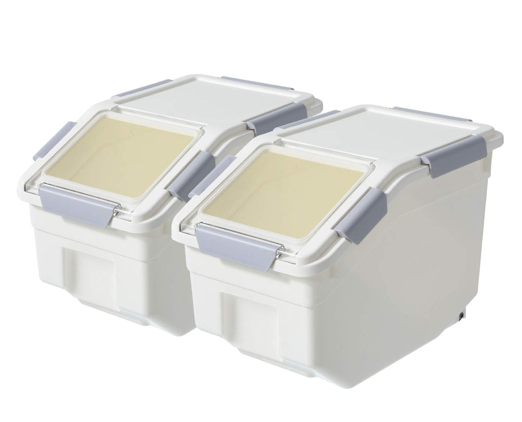 2 Pack Airtight Pet Food Storage Container with Scoop 10 LB L921