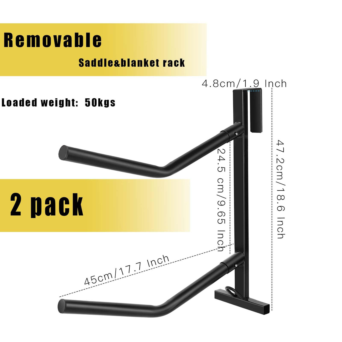 2 Pack Heavy Duty Portable Saddle Rack H426789