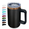 22oz Insulated Coffee Mug with Handle and Lid Black G265733