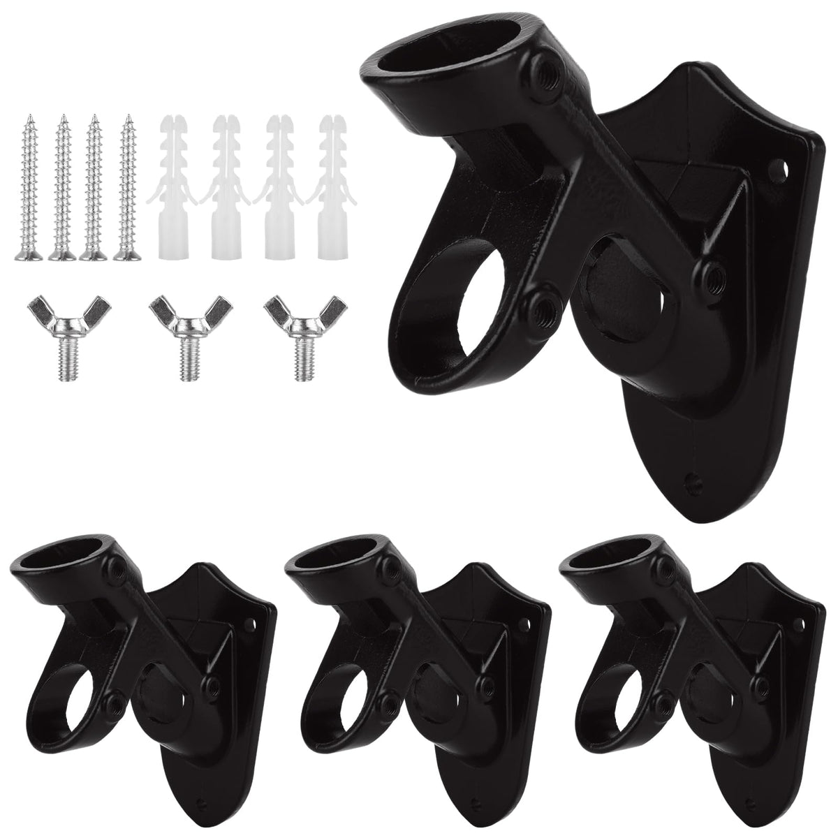 4 Pack Aluminum Flag Pole Holder Brackets 1 inch C579942