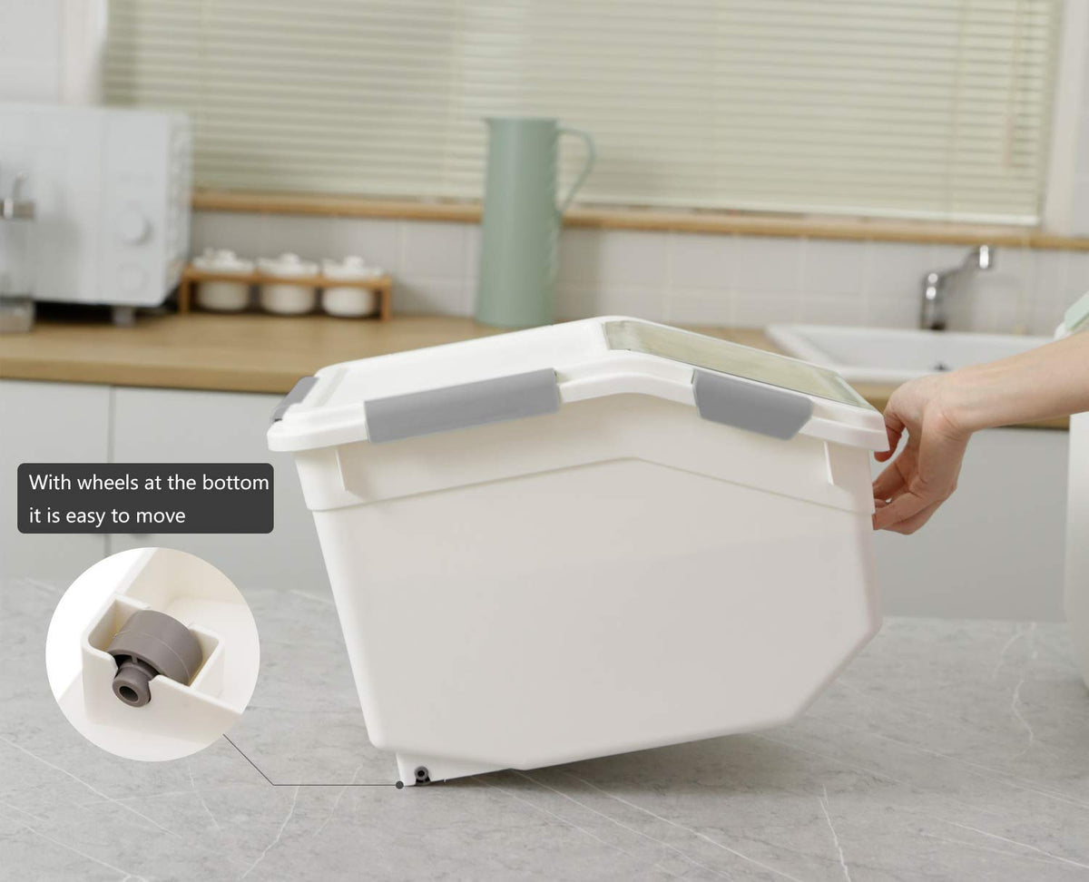 2 Pack Airtight Pet Food Storage Container with Scoop 10 LB L921