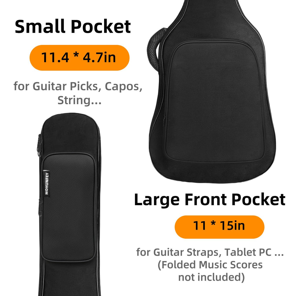 Black Acoustic Guitar Gig Bag with Adjustable Shoulder Strap G10329
