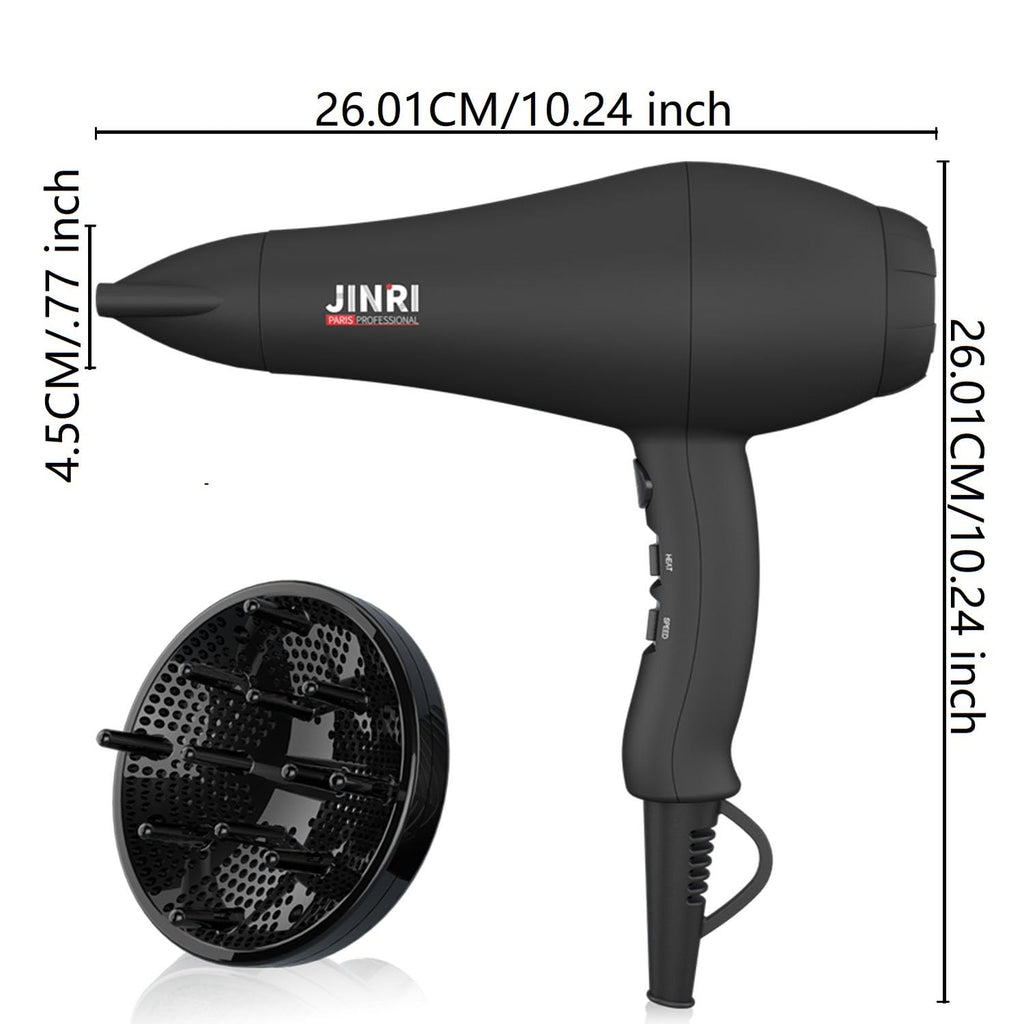 1875W Ionic Hair Dryer with Diffuser and Concentrator W6745