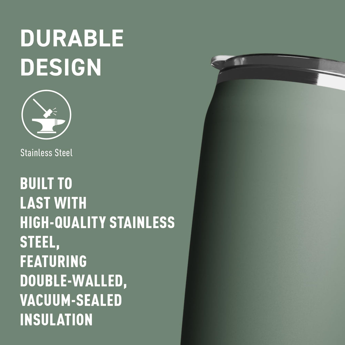 20 oz Stainless Steel Double-wall Vacuum-insulated Coffee Mug V442166