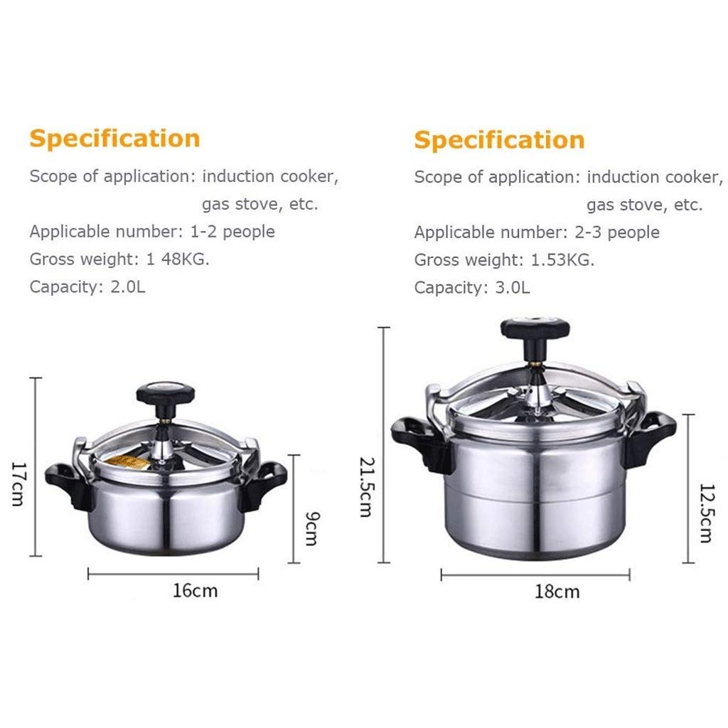 Aluminum Pressure Cooker, Non-Stick Pan, Soup Pot, Skillet, 2L 3L I818195