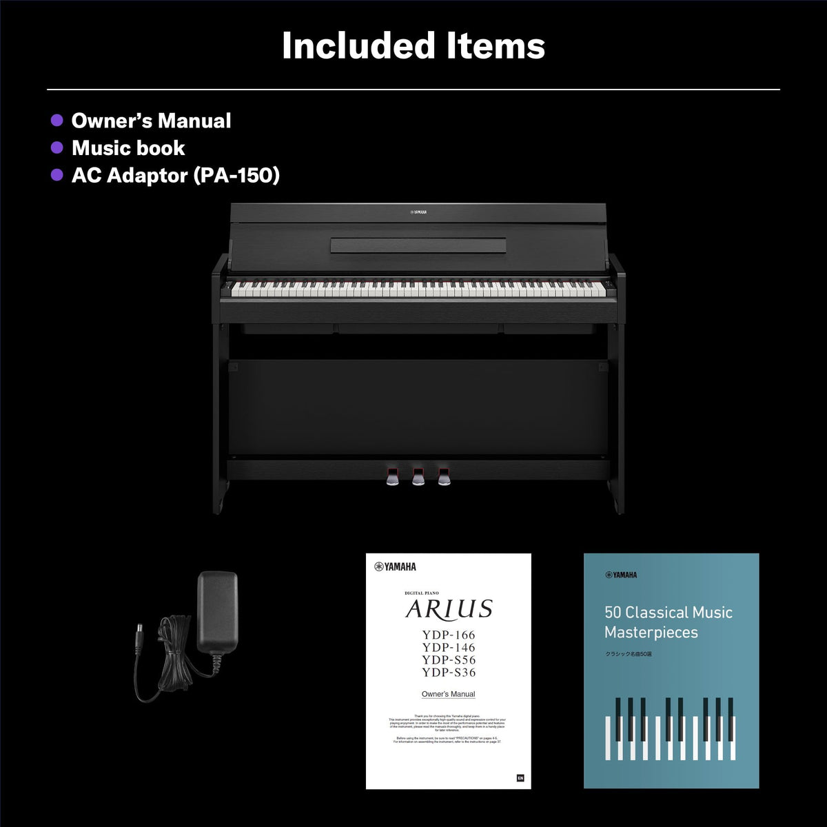 88-Key Weighted Digital Piano with 3-Pedal Unit in White Birch P35518