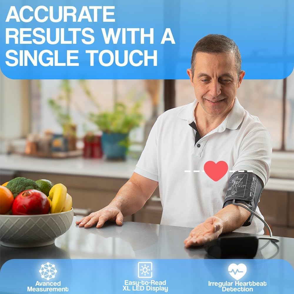 Automatic Digital Upper Arm Blood Pressure Monitor with XL Cuff A52455