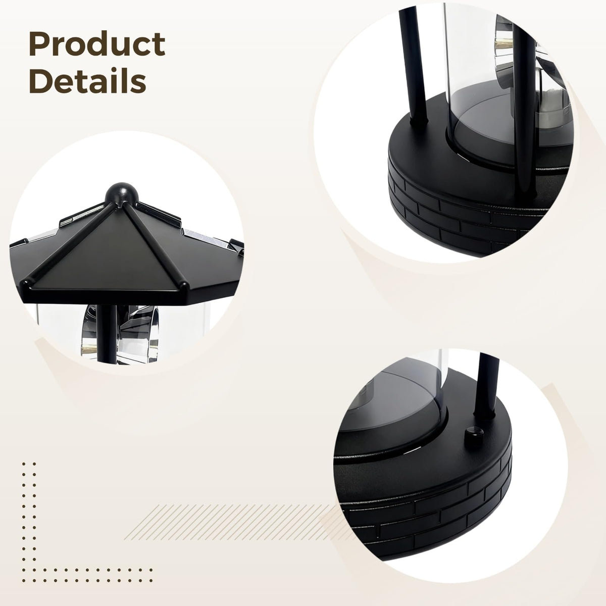 Solar LED Rotating Lighthouse Lamp C98375