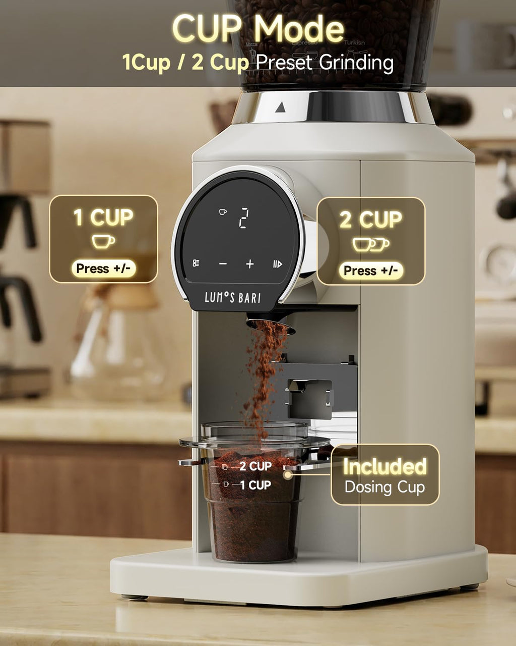 Conical Burr Coffee Grinder, 34 Settings P880004