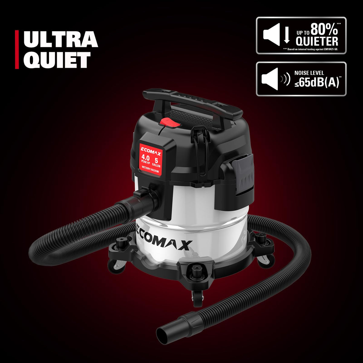 5 Gallon Stainless Steel Wet and Dry Shop Vacuum K34412