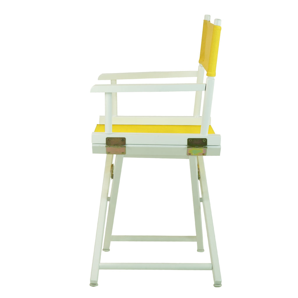 White Frame-Gold Canvas Director Chair A78917