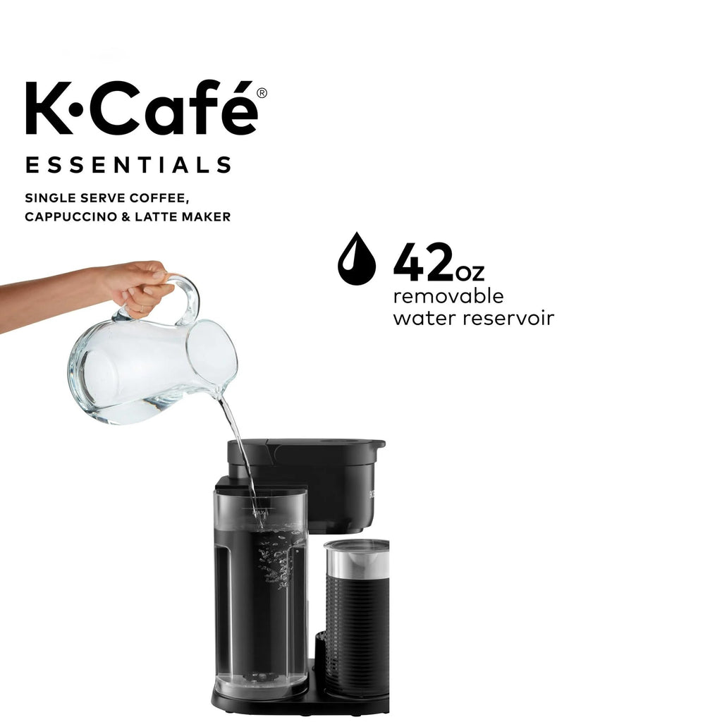 Black Single Serve Coffee Maker with Milk Frother M6103