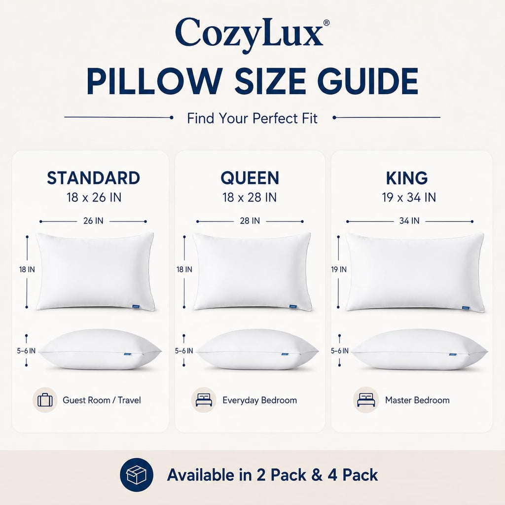 King Size Set of 2 Bed Pillows N1702