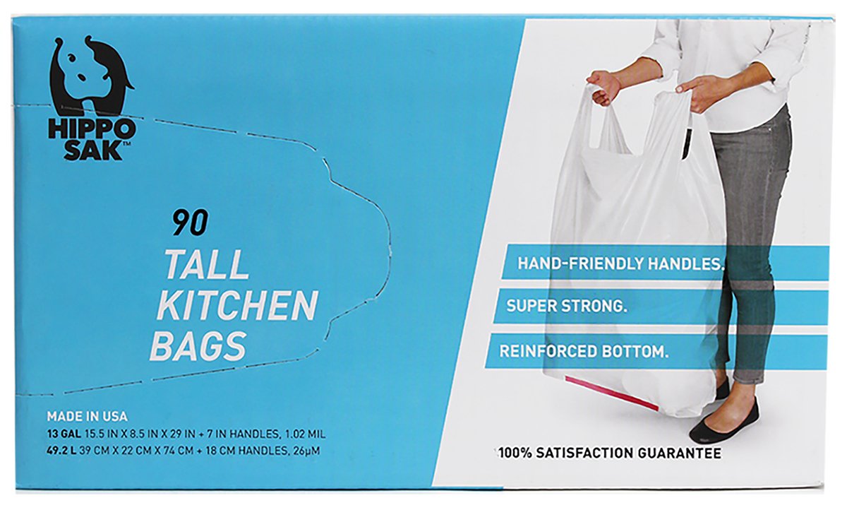 13 Gallon Tall Kitchen Trash Bags 90 Count I182125
