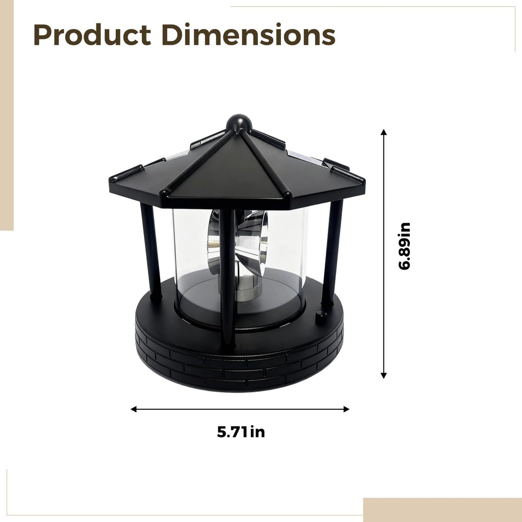 Solar LED Rotating Lighthouse Lamp C98375