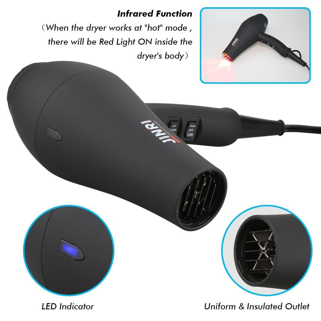 1875W Ionic Hair Dryer with Diffuser and Concentrator W6745