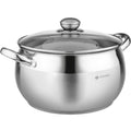 6.5 Quart Stainless Steel Stock Pot with Glass Lid O985504