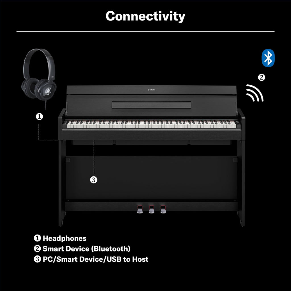 88-Key Weighted Digital Piano with 3-Pedal Unit in White Birch P35518