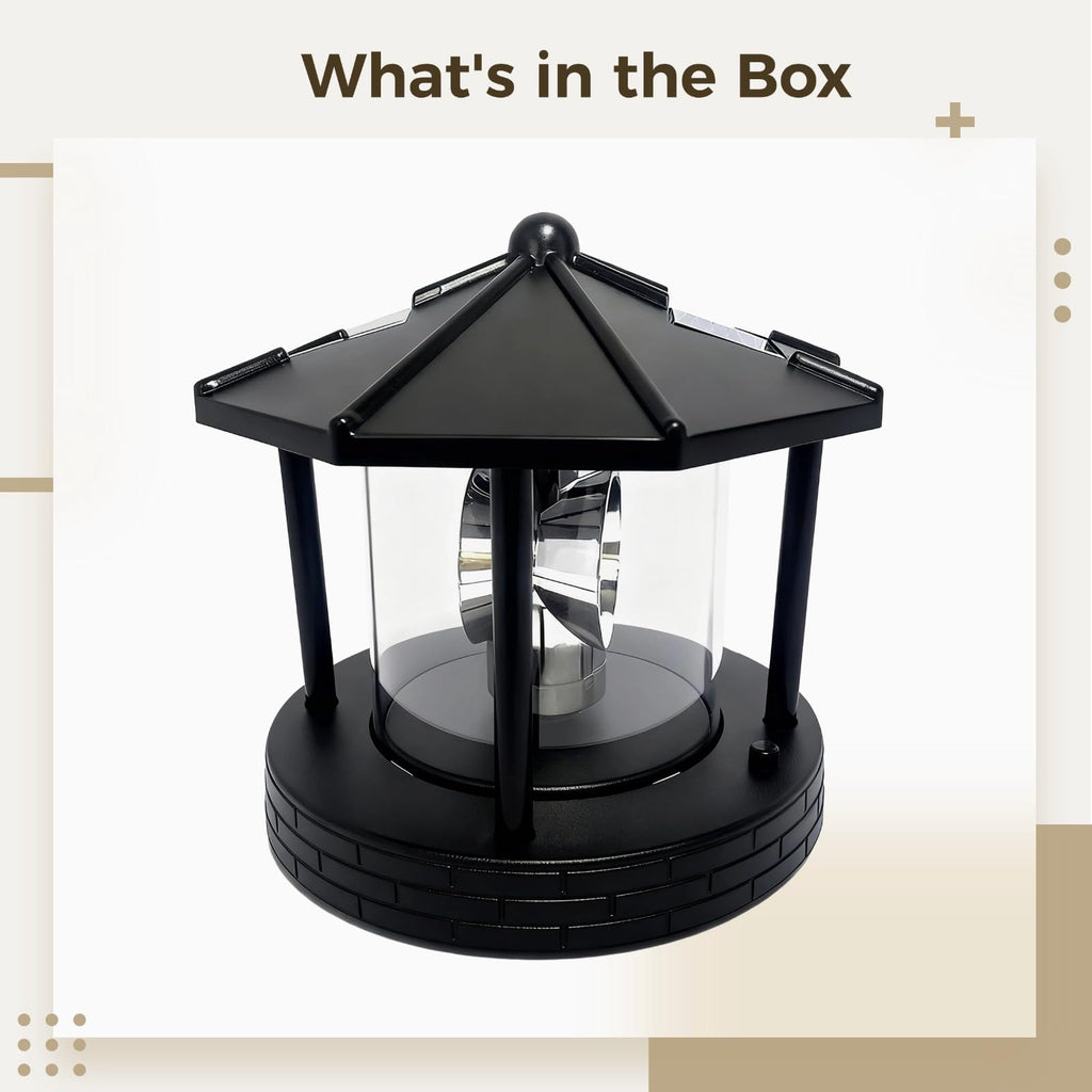 Solar LED Rotating Lighthouse Lamp C98375
