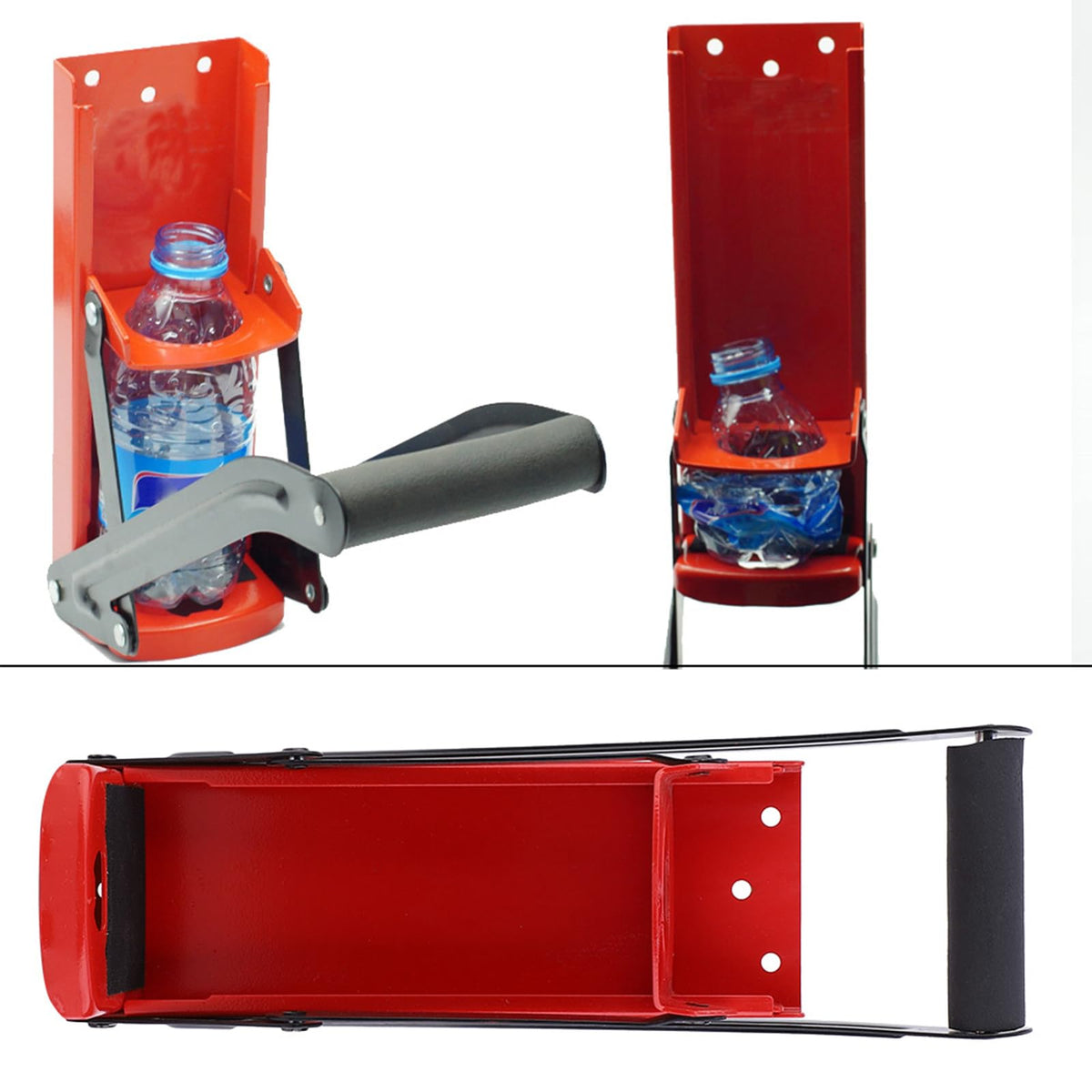 500ML Red Steel Can Crusher with Opener O9220