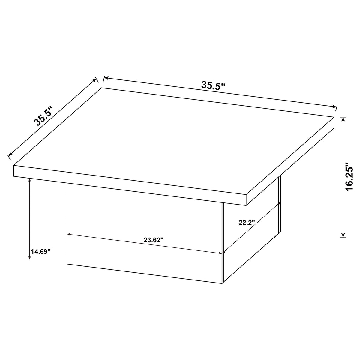 Black Square Coffee Table F32447