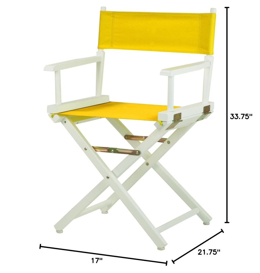 White Frame-Gold Canvas Director Chair A78917