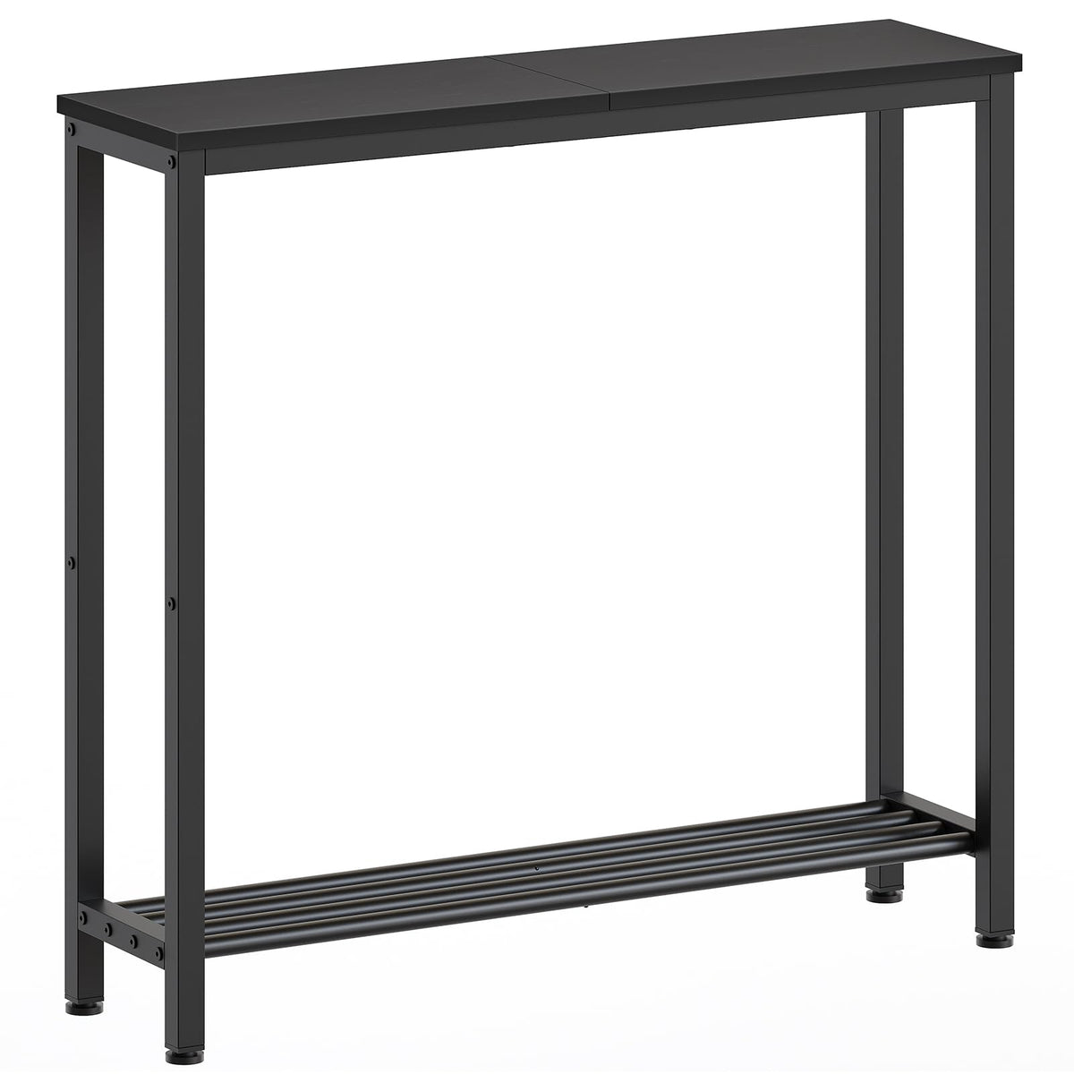 Black 2-Tier Narrow Console Table V70282