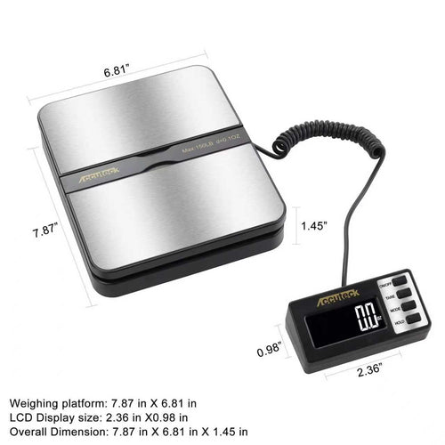 150Lbs 0.1OZ Digital Postal Scale Stainless Steel P46498