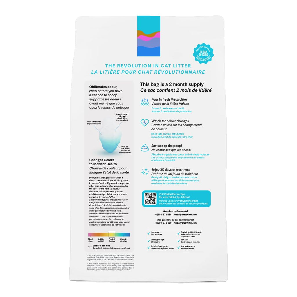 Unscented Non-Clumping Crystal Cat Litter 8 lbs D3120