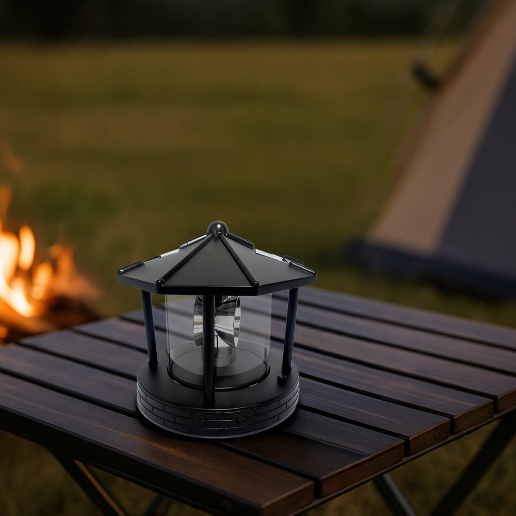 Solar LED Rotating Lighthouse Lamp C98375