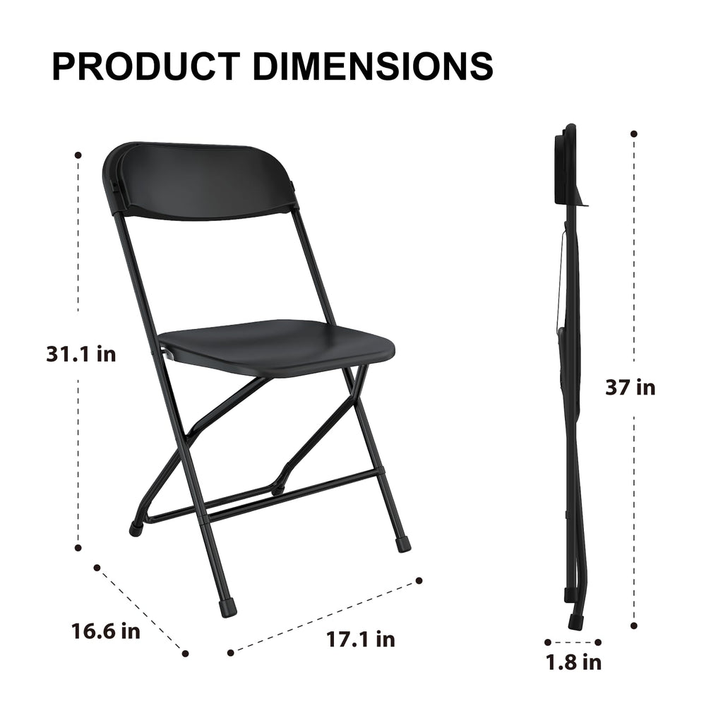 Black Folding Chairs 10 Pack A616
