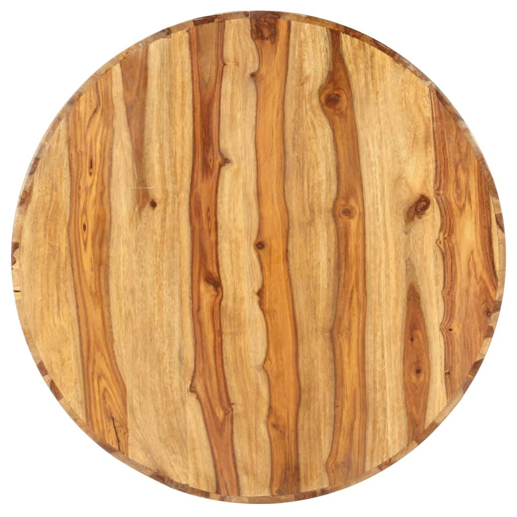 Natural Solid Sheesham Wood Round Coffee Table 25.6 in Z4738