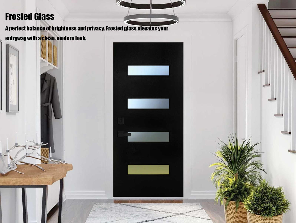 Fiberglass Door with Frosted Glass A5883