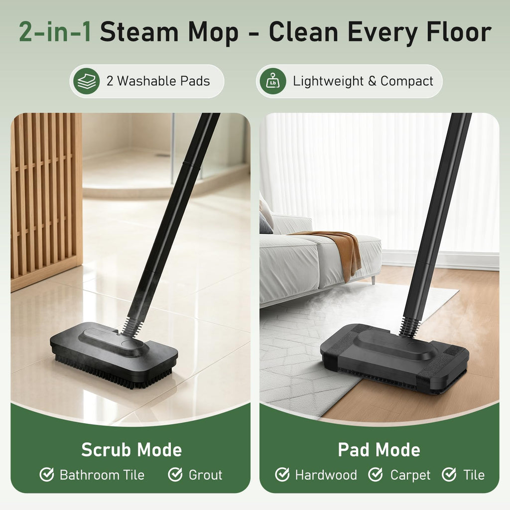 14 IN 1 Steam Cleaner Mop, Handheld Steamer, 1.6L Tank Q862