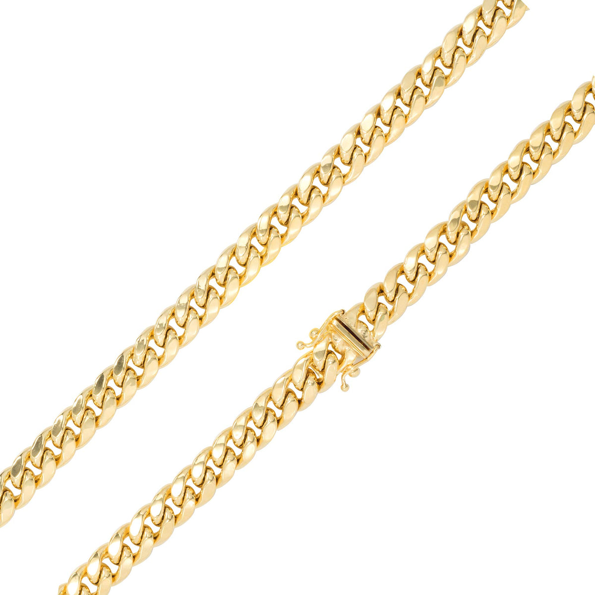 10k Yellow Gold Cuban Link Chain Necklace H990
