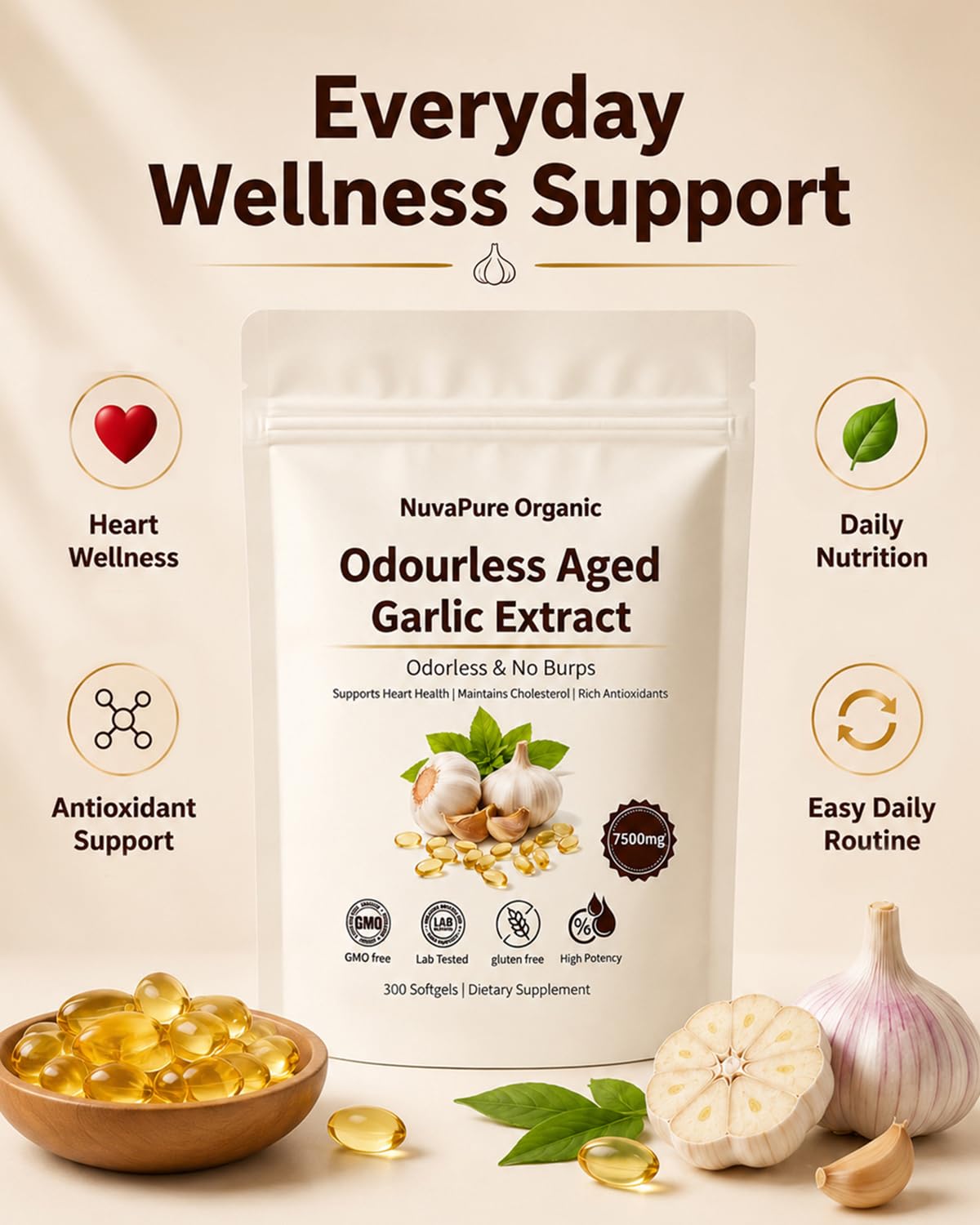 Odorless Aged Garlic Extract Capsules V745082