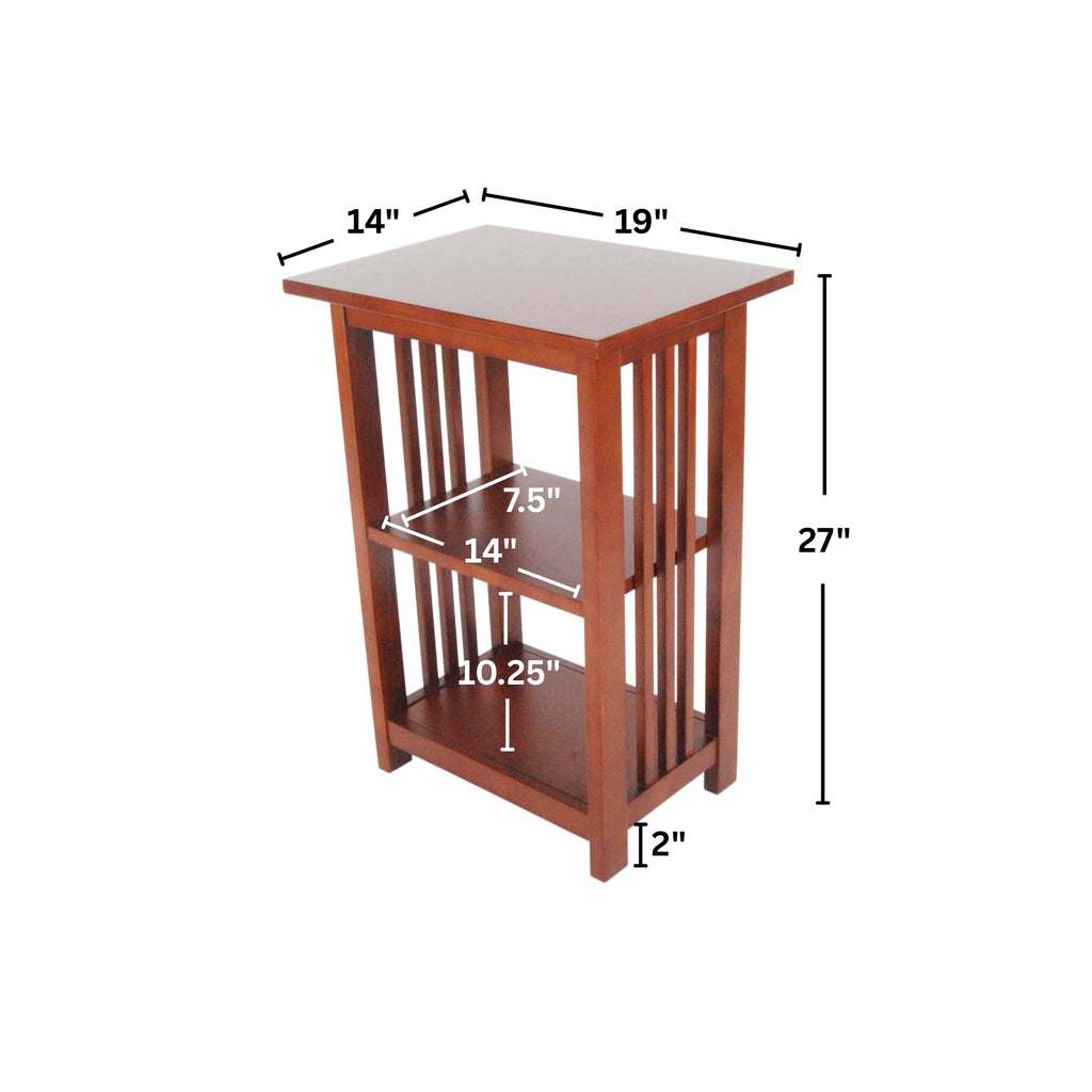 Cherry 3-Tier End Table O86092