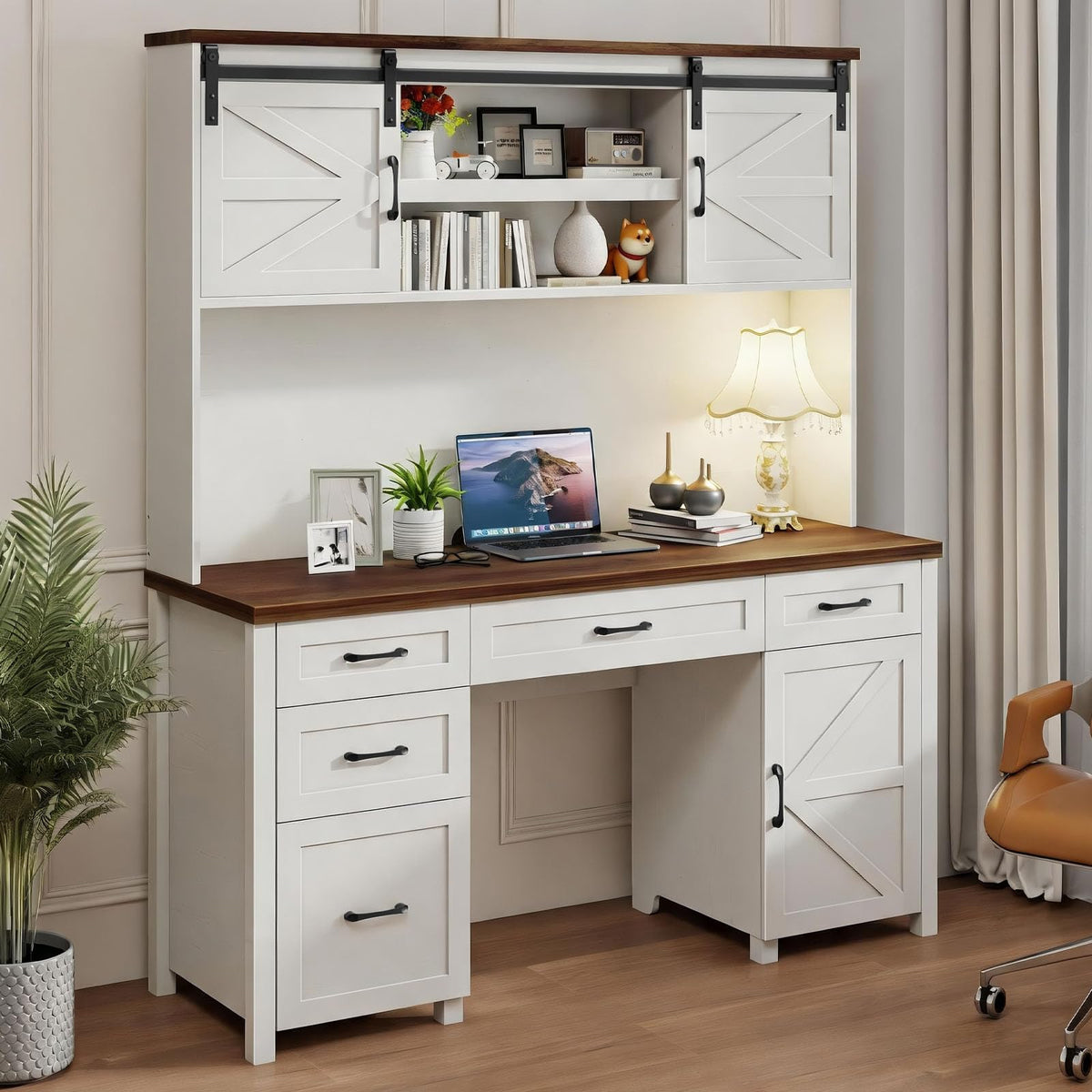 67" H Executive Desk with File Drawer V21775